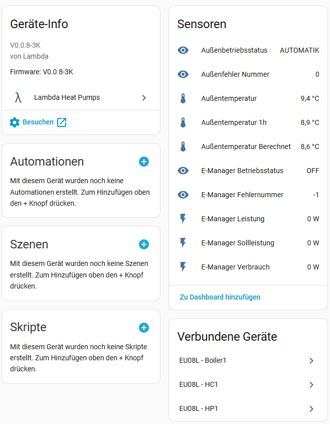 Lambda Integration Hauptseite